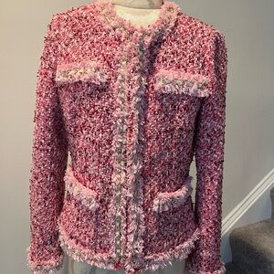 Chic Pink Tweed Jacket